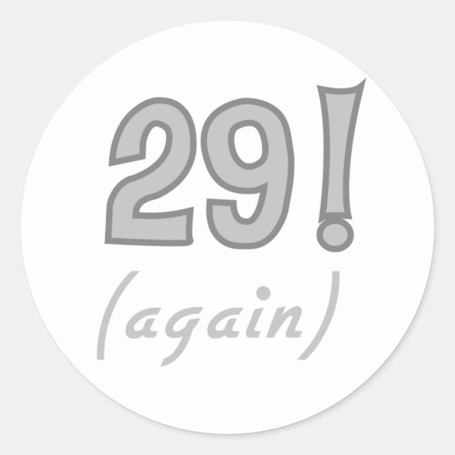 Pegatina Redonda 29 De Nuevo (Anverso)