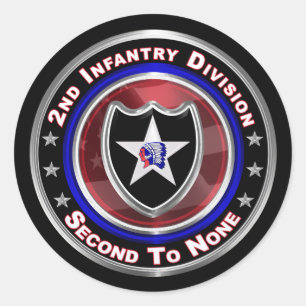 Pegatina Redonda 2.ª División De Infantería "Segunda A Ninguna"