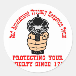 Pegatina Redonda 2.ª Enmienda Sobre La Protección De La Libertad De
