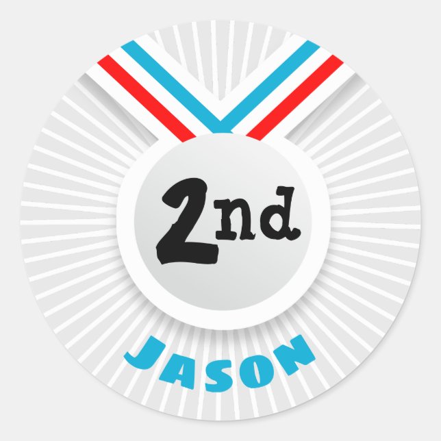 Pegatina Redonda 2.º lugar (Anverso)