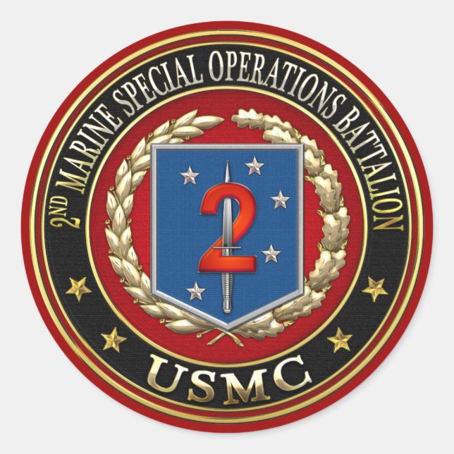 PEGATINA REDONDA 2.º MSOB [3D] (Anverso)