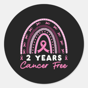 Pegatina Redonda 2 años Mujeres sobrevivientes de cáncer de mama