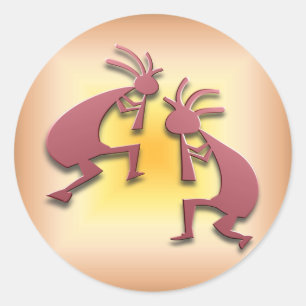 Pegatina Redonda 2 Kokopelli #77