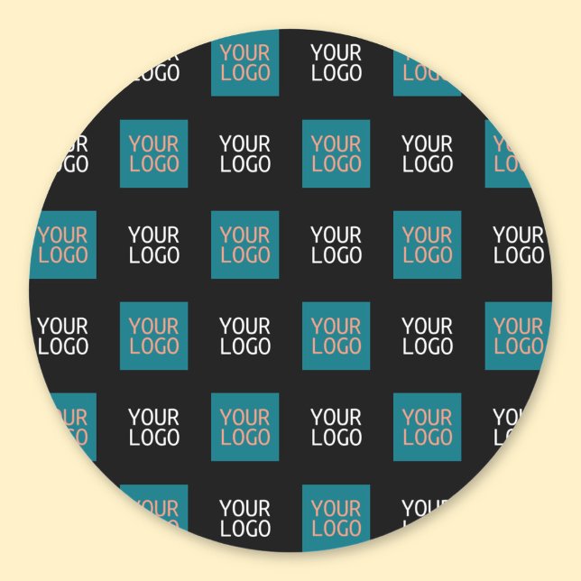 Pegatina Redonda 2 Logotipo de repetición simple | Blanco (Subido por el creador)