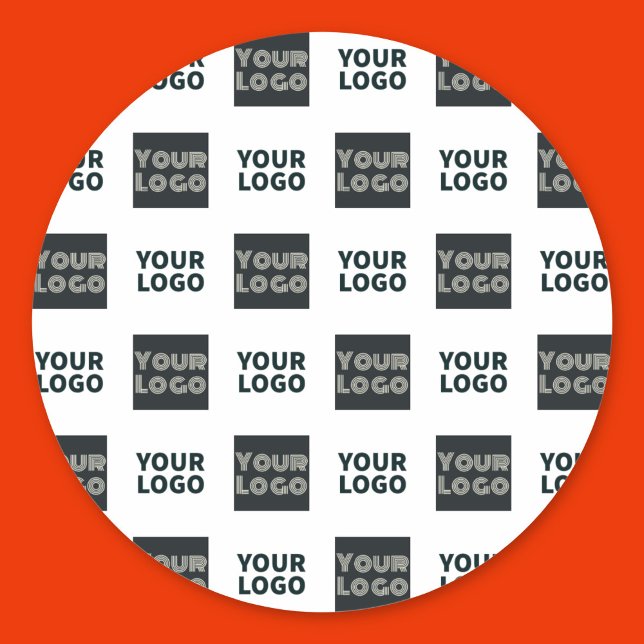 Pegatina Redonda 2 Logotipo de repetición simple | Blanco (Subido por el creador)