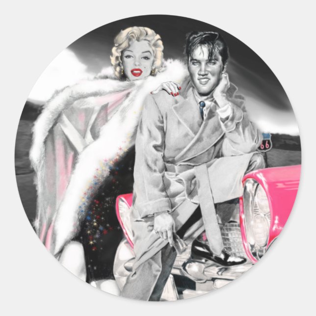 Pegatina Redonda 2 Por La Carretera (Anverso)