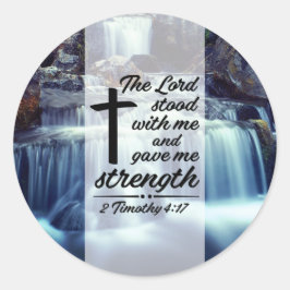 Pegatina Redonda 2 Timoteo 4:17 El Señor Se Quedó Conmigo Verso De 