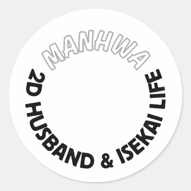 Pegatina Redonda 2d husband and isekai life sticker | manhwa sticke (Anverso)
