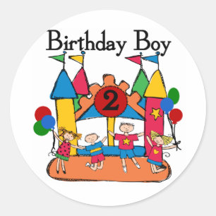 Pegatina Redonda 2das camisetas y regalos del cumpleaños del