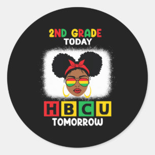 Pegatina Redonda 2do Grado Hoy Hbcu Mañana Universidad Históricamen