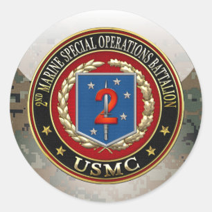 Pegatina Redonda 2do MSOB [3D]