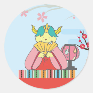 PEGATINA REDONDA 3月 モンスターシール