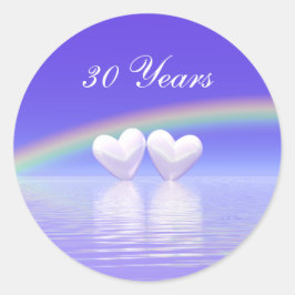 Pegatina Redonda 30° Aniversario de Pearl Hearts