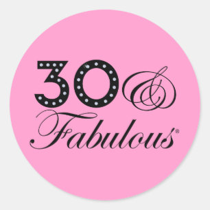Pegatina Redonda 30 y fabuloso regalo