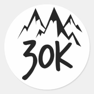 Pegatina Redonda 30K Run