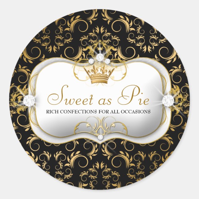 Pegatina Redonda 311 Ciao Bella Golden Divine Rich Black (Anverso)