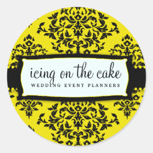 Pegatina Redonda 311-Grito sobre el pastel - Abeja