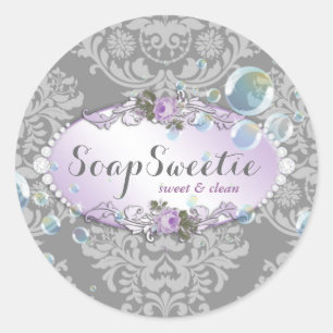 Pegatina Redonda 311 Jabón y burbujas hechos a mano