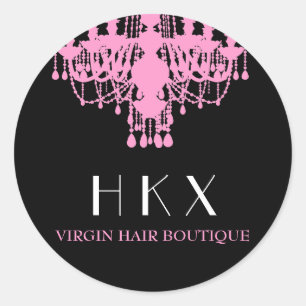 Pegatina Redonda 311 Lámpara Rosa Glitz Boutique