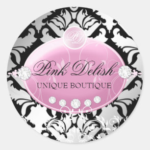 Pegatina Redonda 311 Negro Rosa-Delish