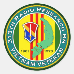 Pegatina Redonda 313th RR Bn - ASA Vietnam