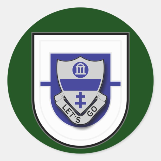 Pegatina Redonda 325º Regimiento de Infantería - Primer Batallón Fl (Anverso)