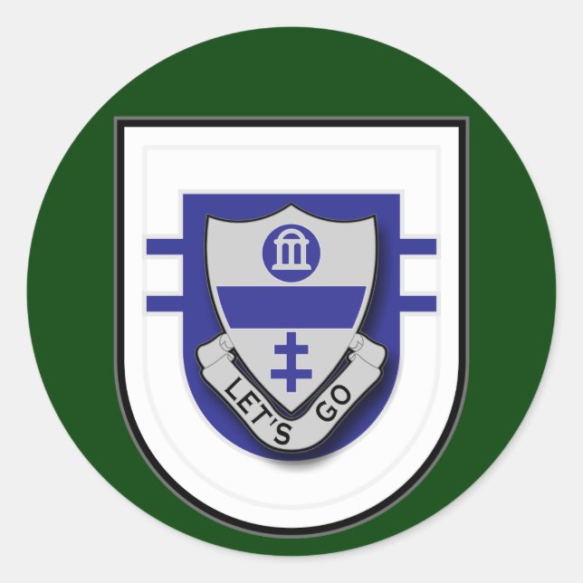 Pegatina Redonda 325o Regimiento de infantería - 2.o flash del (Anverso)