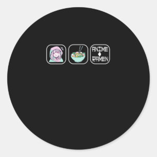 Pegatina Redonda 32.Anime Love Ramen