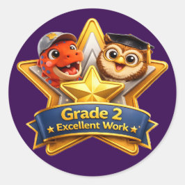 Pegatina Redonda 32 excellent work with the owl and Rex round achie