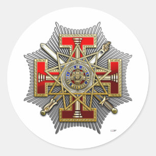 Pegatina Redonda 33° grado: Gran Inspector General Soberano