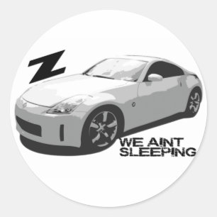 Pegatina Redonda 350Z Aint durmiendo