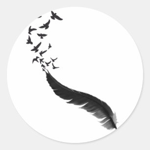 Pegatina Redonda 3947367_15653147_feder_voegel_orig.png