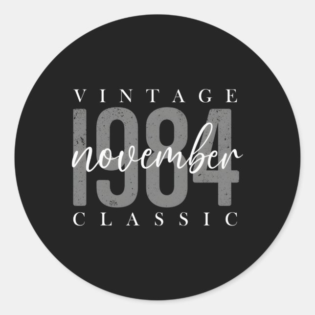 Pegatina Redonda 39 De Noviembre De 1984 39ª Decoración (Anverso)