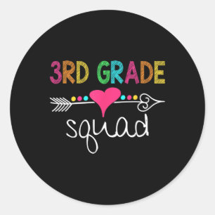 Pegatina Redonda 3.ᵉʳ Equipo Estudiantil De Tercer Grado