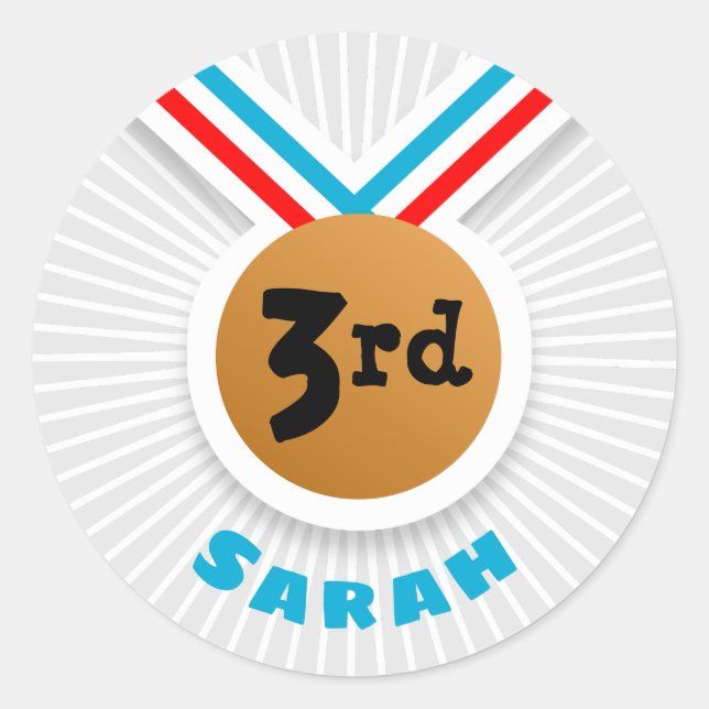 Pegatina Redonda 3.ᵉʳ lugar (Anverso)