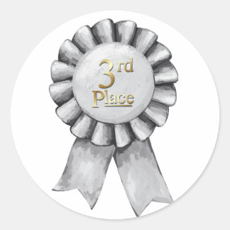Pegatina Redonda 3.ᵉʳ lugar Pegatinas de Cinta