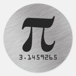 Pegatina Redonda 3.1459265 Constante Matemática Pi