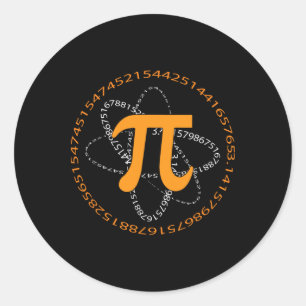Pegatina Redonda 3.14 Diseño De Matemáticas Para El Día De La Pi 1