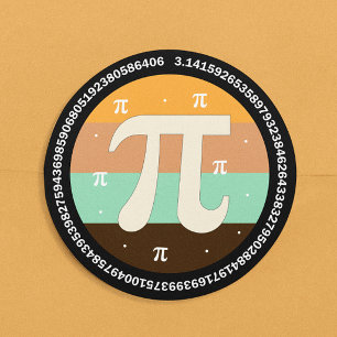 Pegatina Redonda 3.14 Diseño del Día Nacional de Pi - Idea de Regal