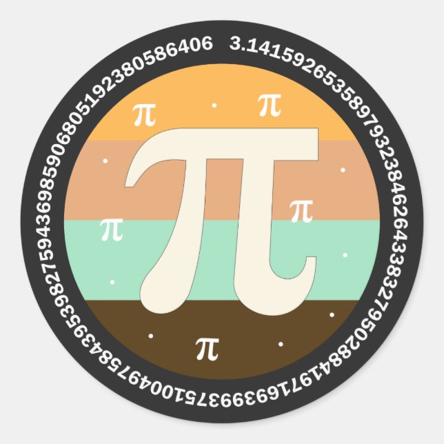 Pegatina Redonda 3.14 National Pi Day Design  - Pi Day Gift Idea (Anverso)