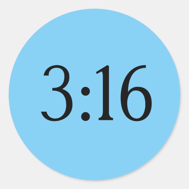 PEGATINA REDONDA 3:16 (Anverso)