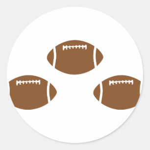 Pegatina Redonda 3 footballs