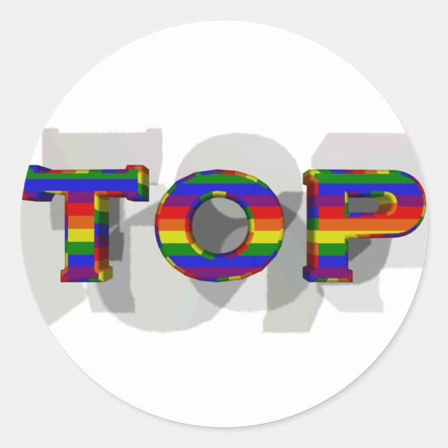 Pegatina Redonda 3D superior (Anverso)