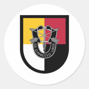Pegatina Redonda 3ro Flash del grupo de las fuerzas especiales