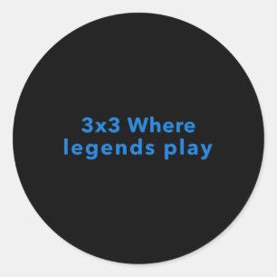 Pegatina Redonda 3x3 Donde Juegan las leyendas