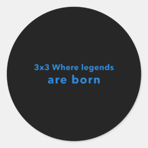 Pegatina Redonda 3x3 donde nacen las leyendas