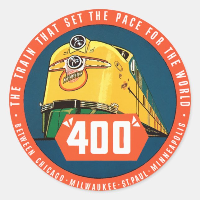 Pegatina Redonda 400 Tren (Anverso)
