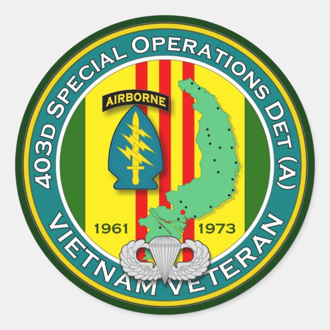Pegatina Redonda 403d SOD-A - ASA Vietnam (Anverso)