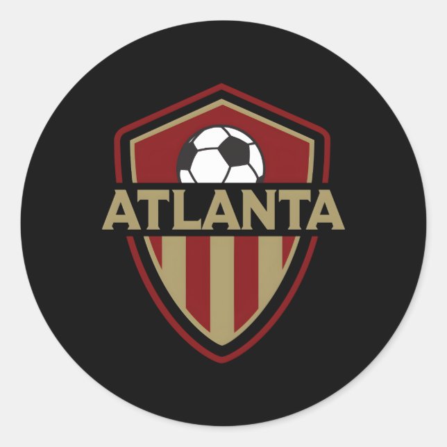 Pegatina Redonda 404 United Atlanta Soccer Ball Badge Jersey (Anverso)