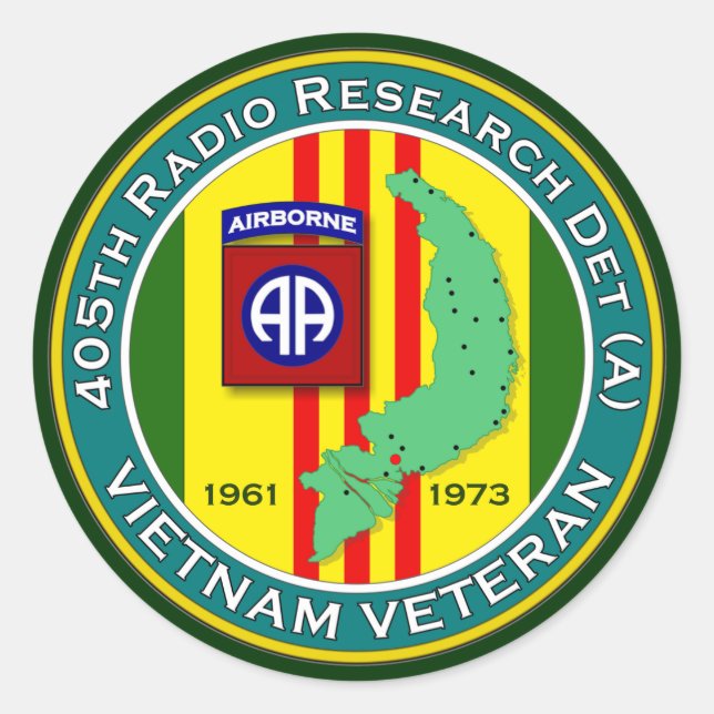 Pegatina Redonda 405o RRD-A - ASA Vietnam (Anverso)